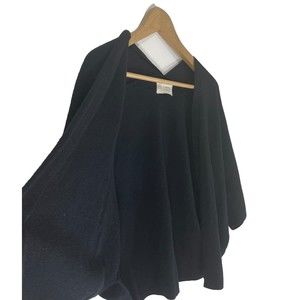 Monday Tuesday Wednesday Women's Black Cardigan Sweater Open Front Short Sleeve‎